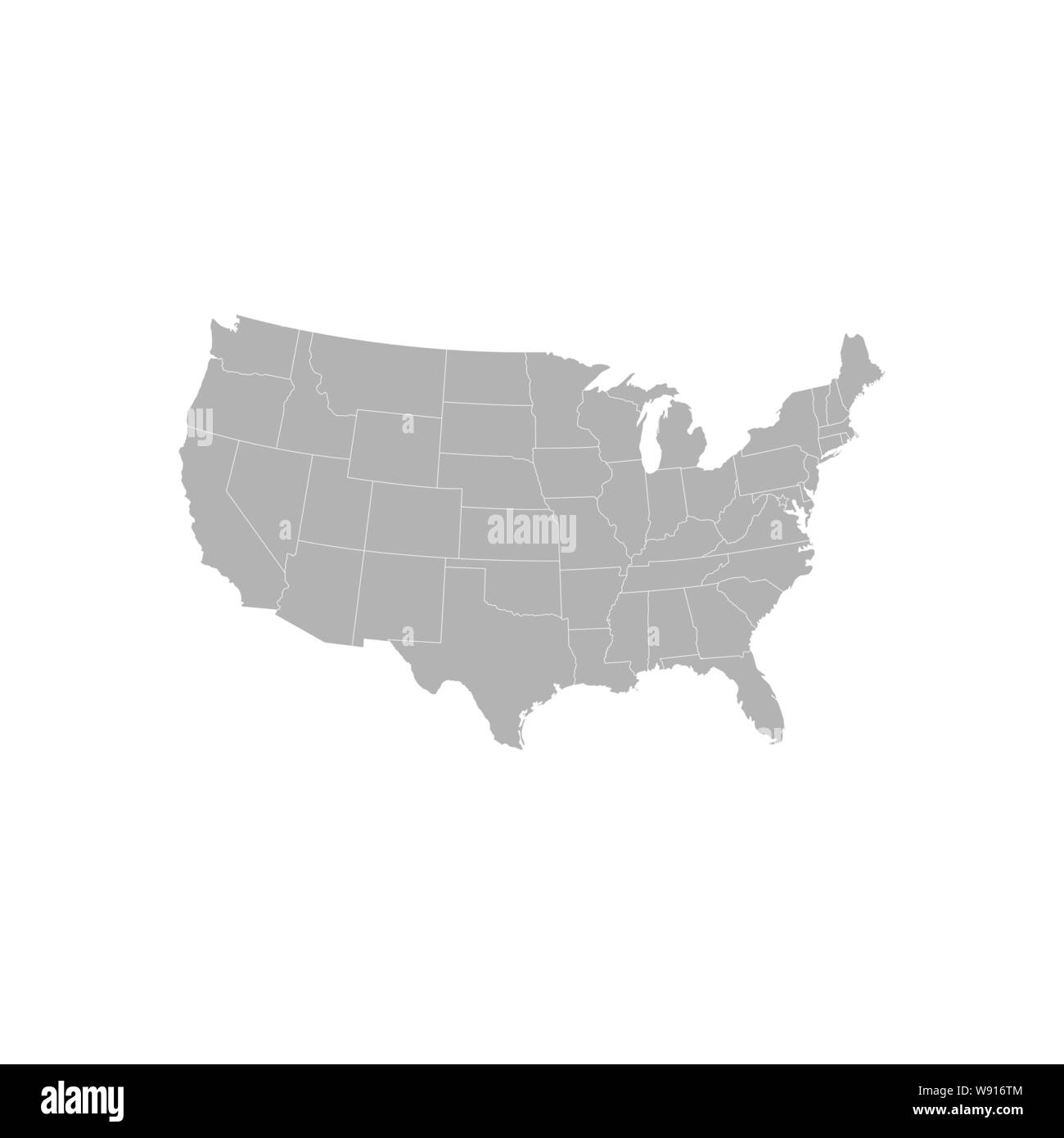 Map usa blank Stock Vector Images - Alamy