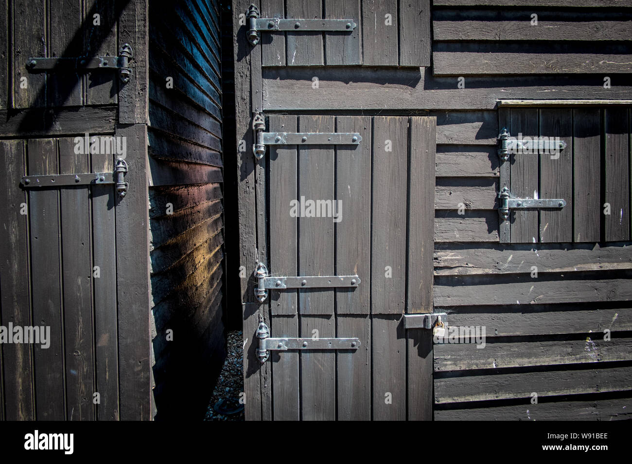 Fishermen's Huts, Hastings - Stock Image