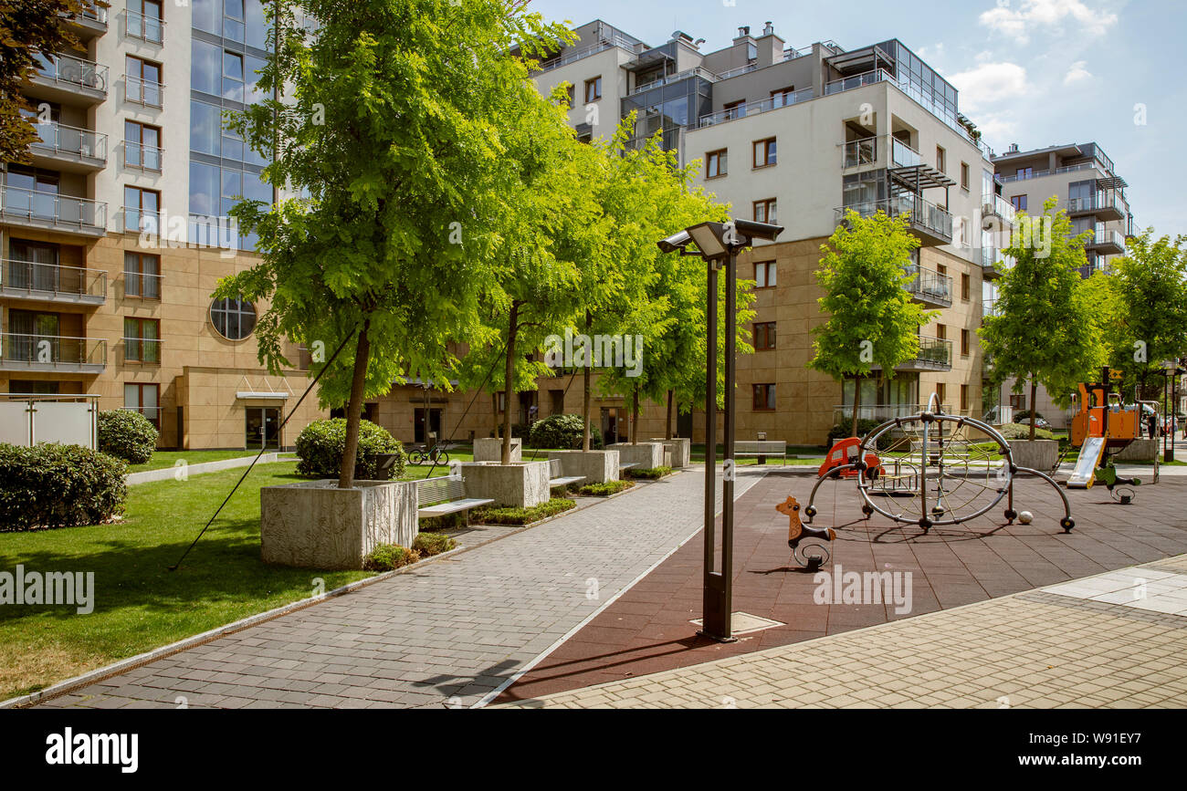 Modern luxury settlement in Poland Stock Photo