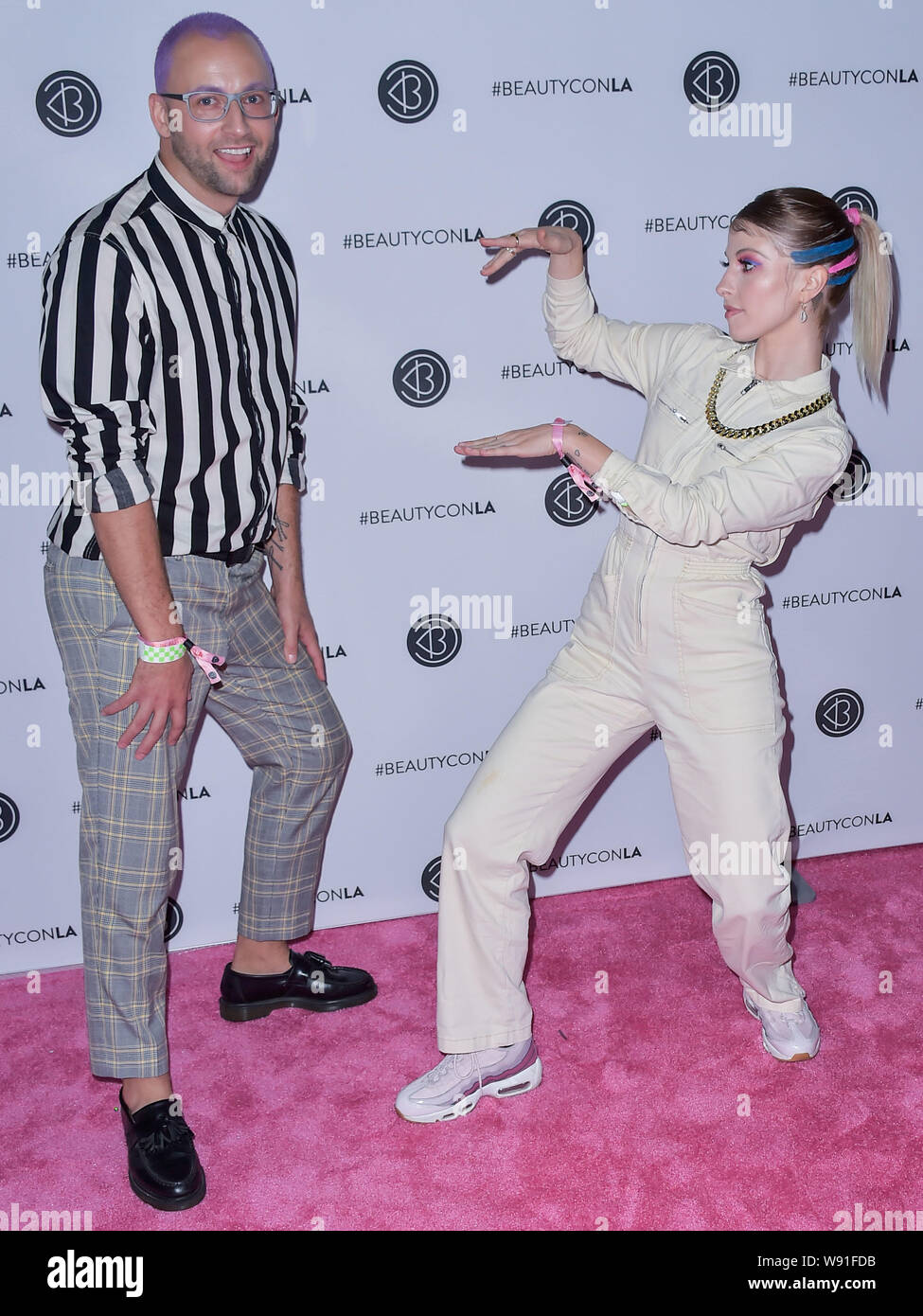 Los Angeles, United States. 11th Aug, 2019. LOS ANGELES, CALIFORNIA, USA - AUGUST 11: Brian O'Conner and Hayley Williams arrive at the Beautycon Festival Los Angeles 2019 - Day 2 held at the Los Angeles Convention Center on August 11, 2019 in Los Angeles, California, United States. ( Credit: Image Press Agency/Alamy Live News Stock Photo