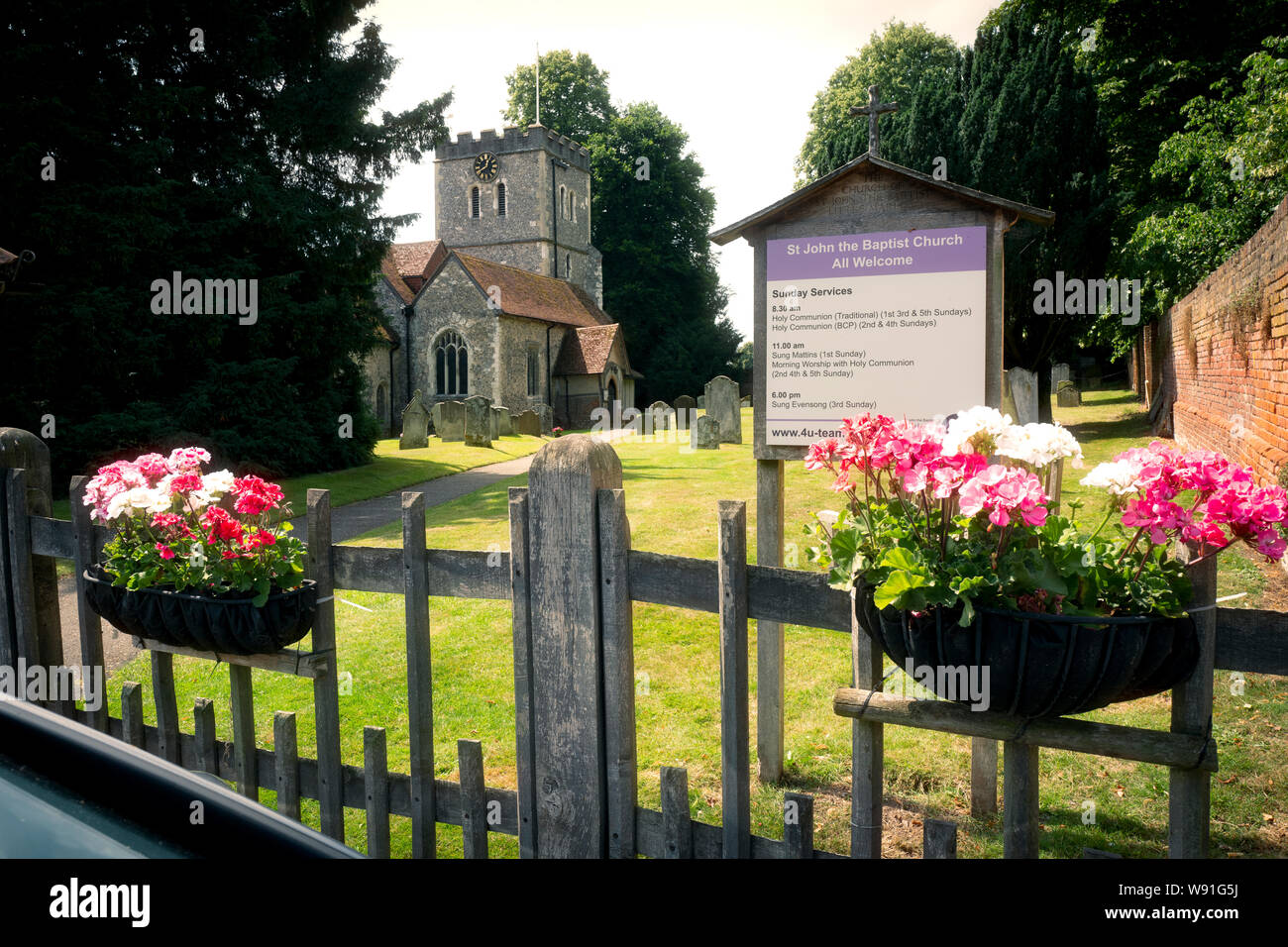 St John the Baptist Church, Little Marlow Buckinghamshire England Stock Photo