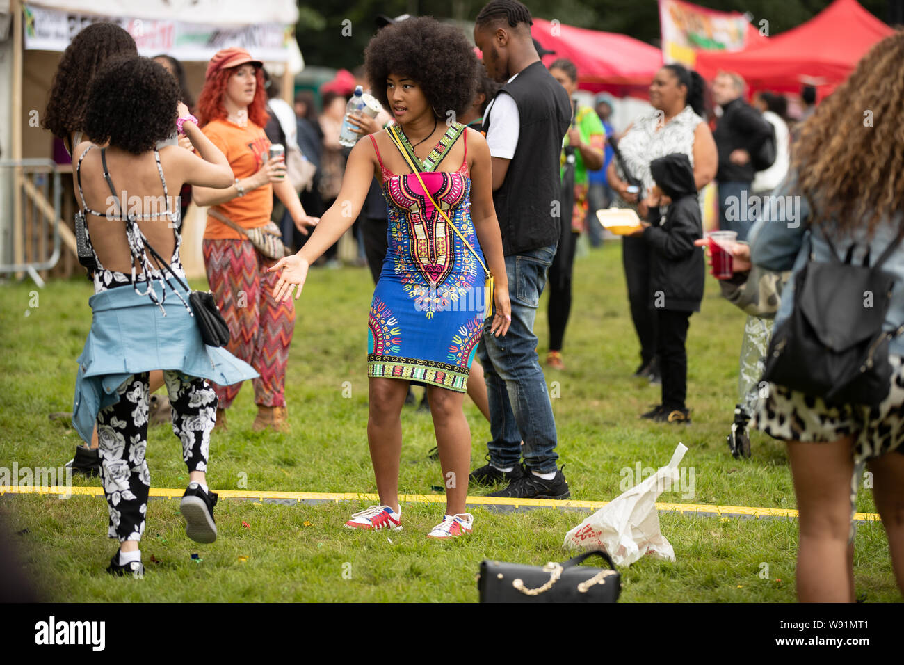 Manchester, UK. 11 AUG 2019. Manchester Caribbean Carnival. People attend the second day of the Manchester Caribbean Carnival. The theme of the annual event is diversity and inclusivity. Credit: Jonathan Nicholson/Alamy Live News. Stock Photo