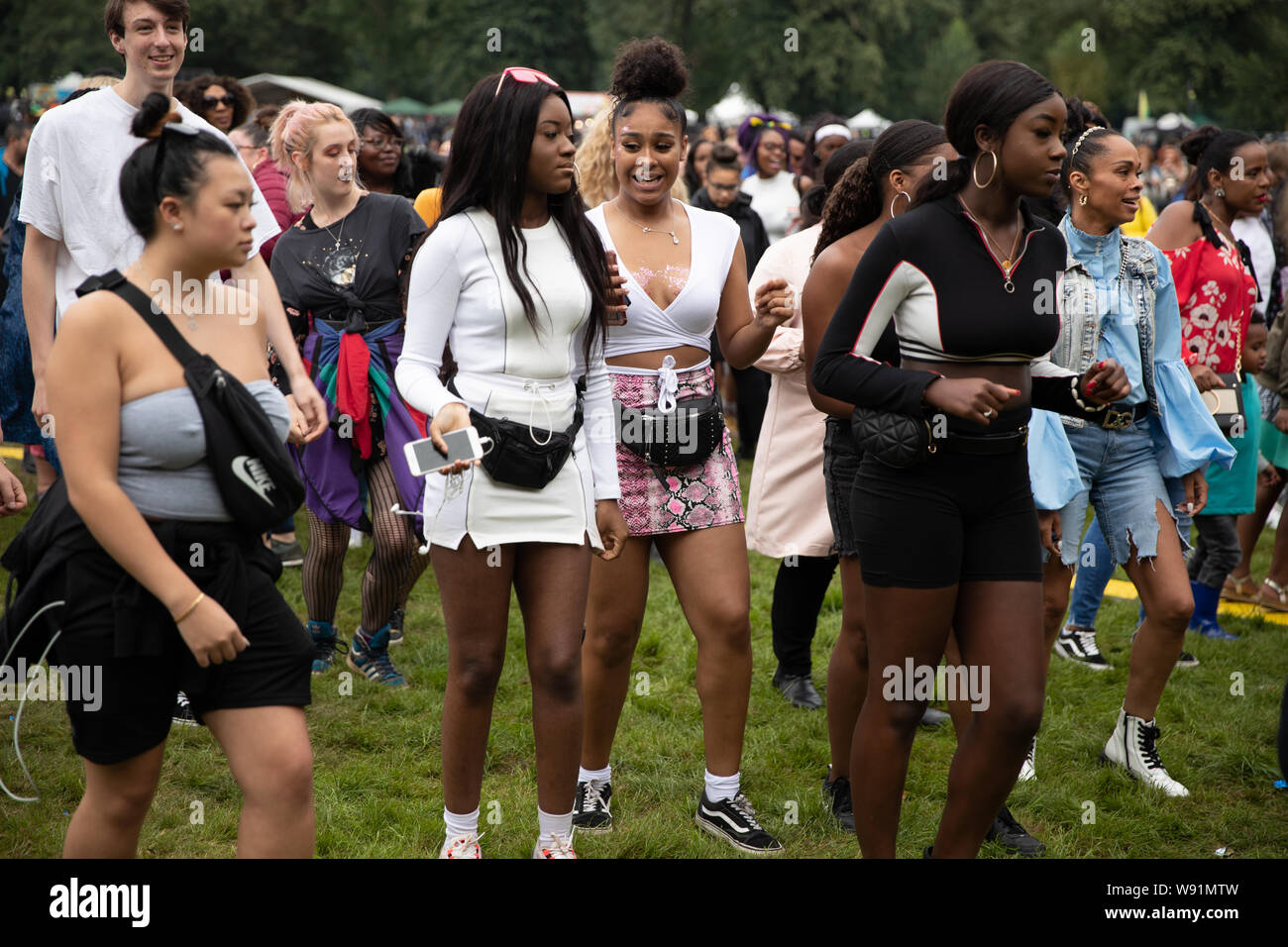 Manchester, UK. 11 AUG 2019. Manchester Caribbean Carnival. People attend the second day of the Manchester Caribbean Carnival. The theme of the annual event is diversity and inclusivity. Credit: Jonathan Nicholson/Alamy Live News. Stock Photo