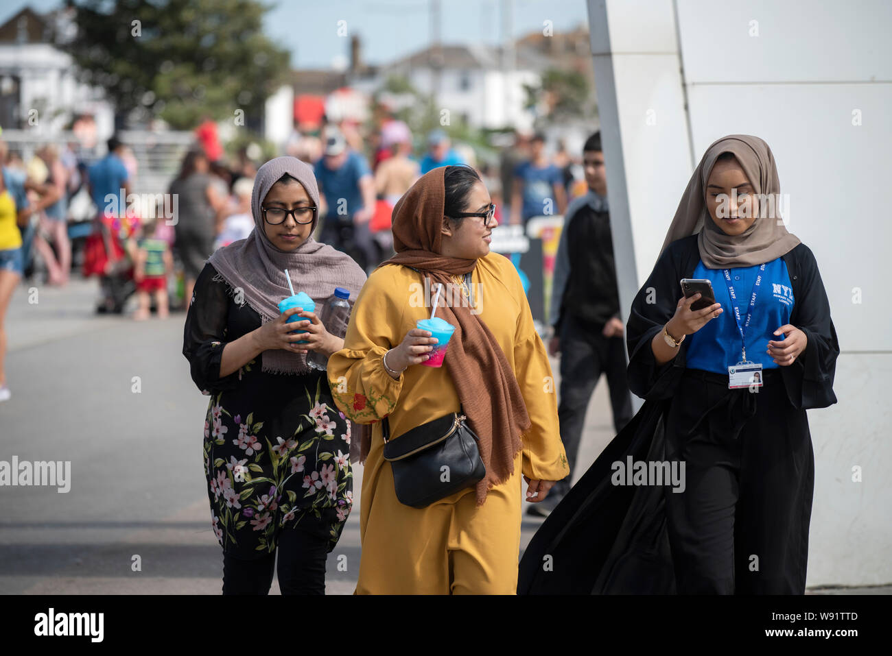 Southend on Sea Essex England UK 8 August 2019 Southend lies at the estuary of the River Thames in south Essex, England UK. A popular seaside resort f Stock Photo