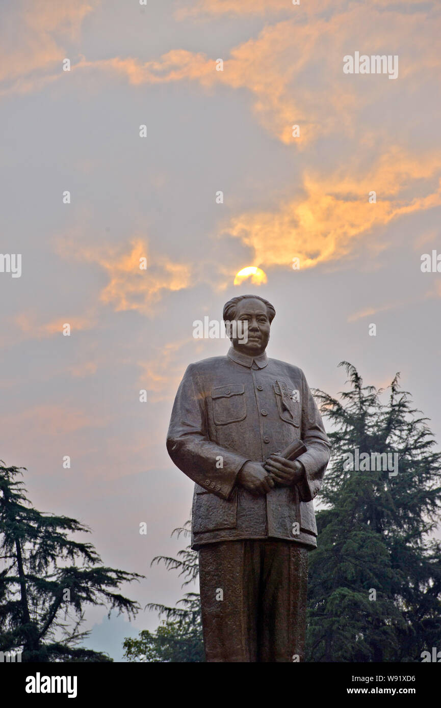 FILEView of the stone statue of former Chinese leader Mao Zedong at