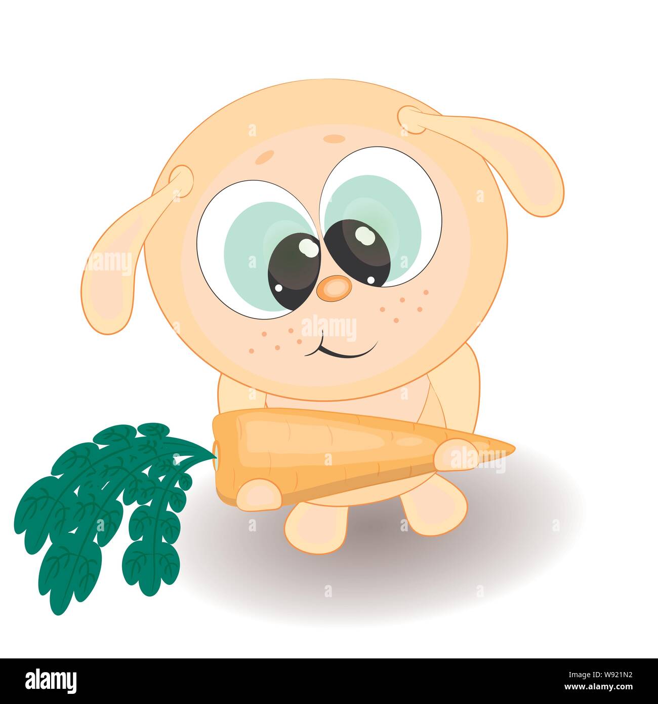 Little Rabbit Thing Cartoon Cute little rabbit. cartoon vector illustration. little bunny with ...