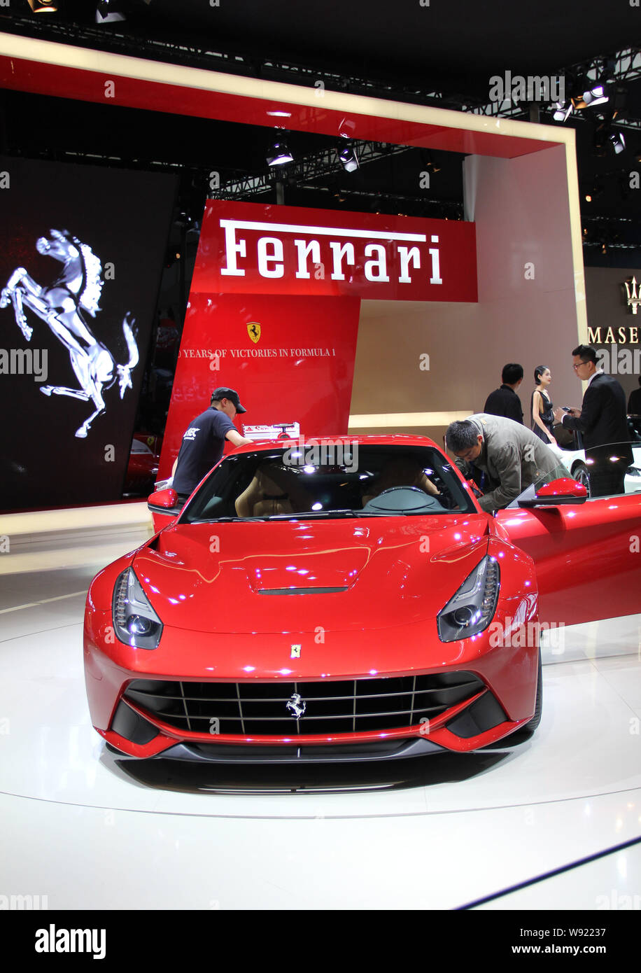Ferrari f12 displayed during hires stock photography and