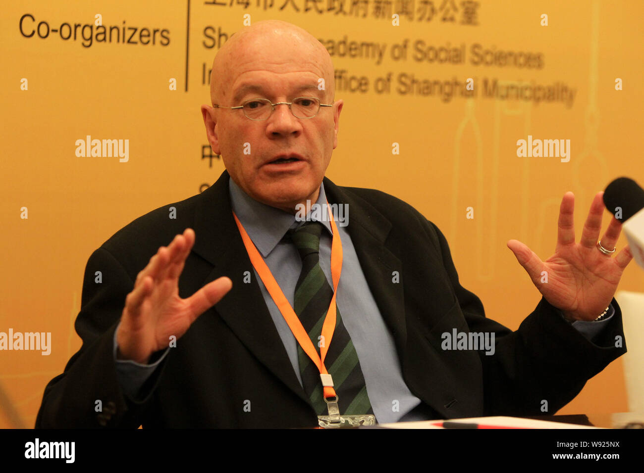 English Author And Scholar Martin Jacques Is Interviewed During The Fifth World Forum On China Studies In Shanghai China 24 March 13 An Economi Stock Photo Alamy English Author And Scholar Martin Jacques Is Interviewed During The Fifth World Forum On China Studies In Shanghai China 24 March 13 An Economi Stock Photo Alamy