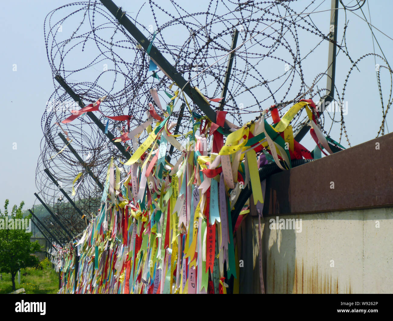 Dmz fence ribbons hi-res stock photography and images - Alamy