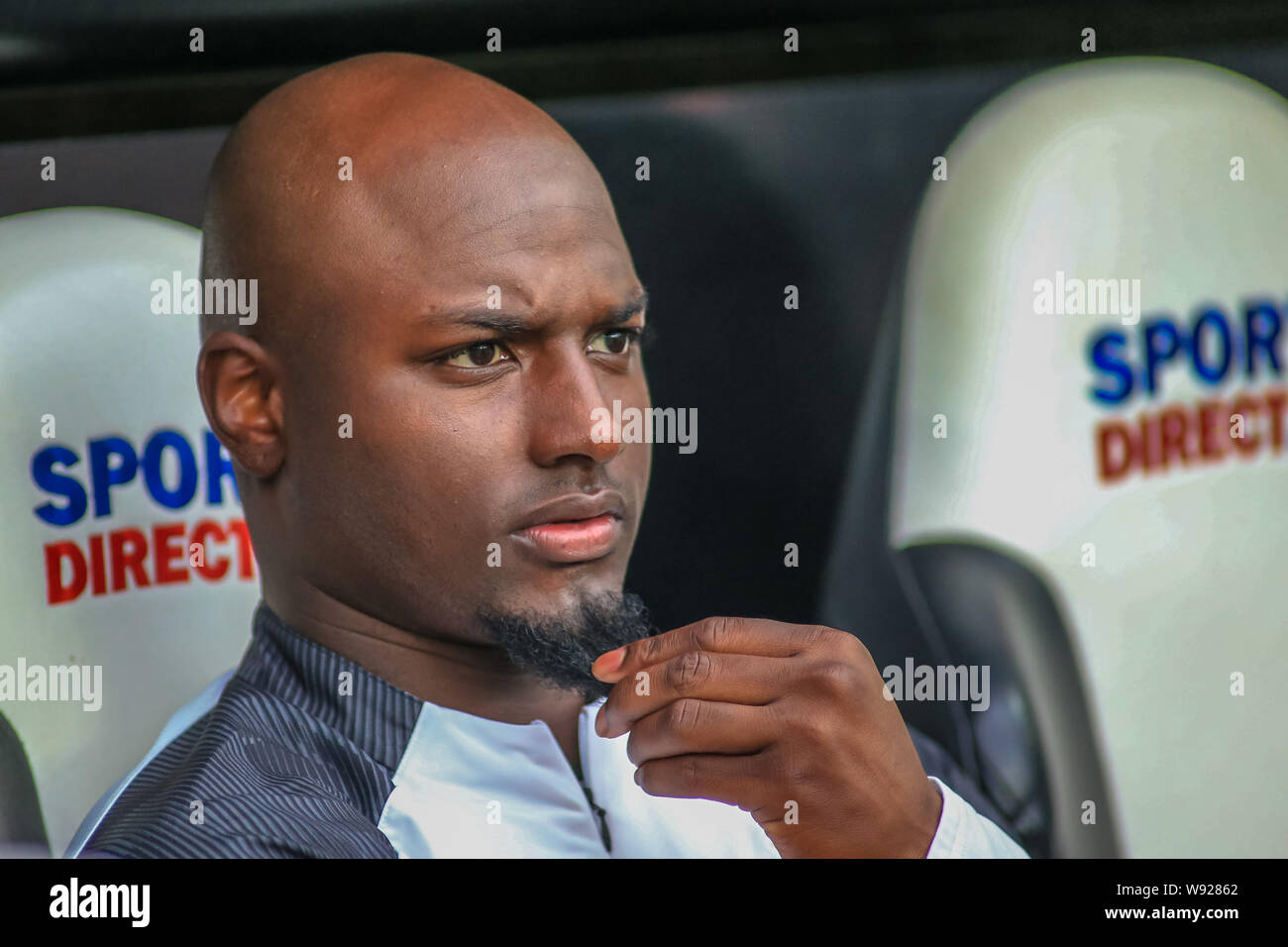 11th August 2019, St James Park, Newcastle upon Tyne, England ; Premier League Football, Newcastle vs Arsenal : Jetro Willems (15) of Newcastle United before the game Credit: Craig Milner/News Images  English Football League images are subject to DataCo Licence Stock Photo