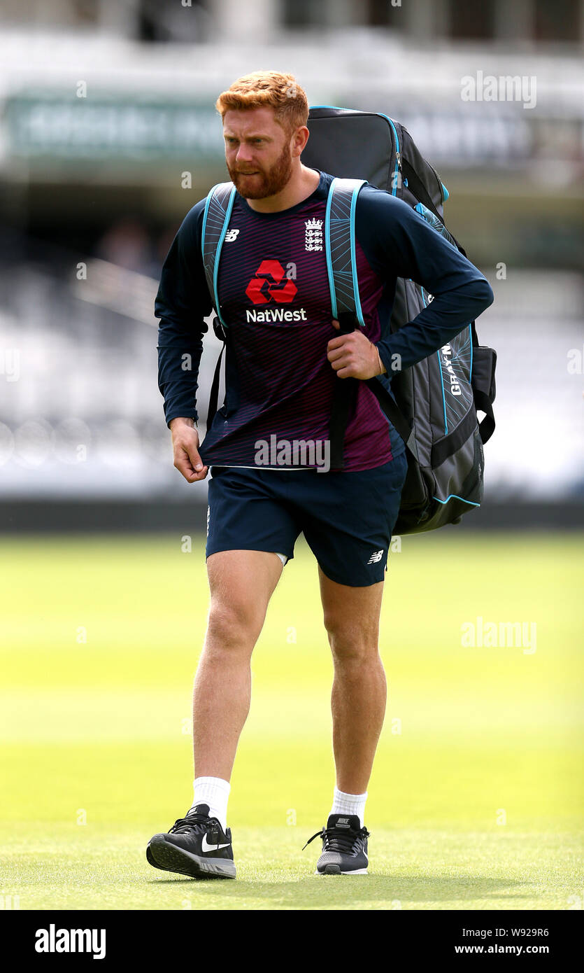 England's Jonny Bairstow during a nets session at Lord's, London. Stock Photo