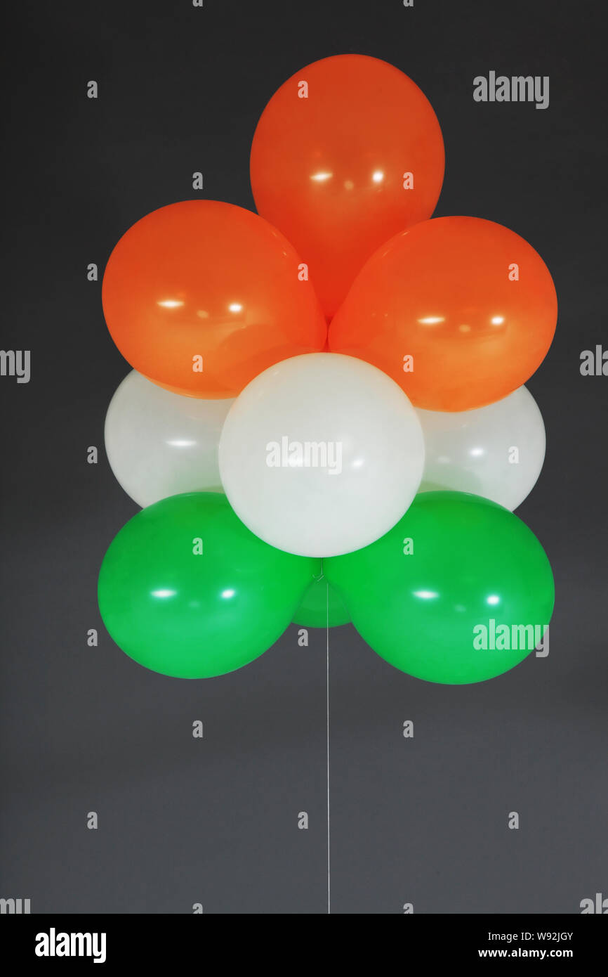 Balloons representing Indian Flag Stock Photo
