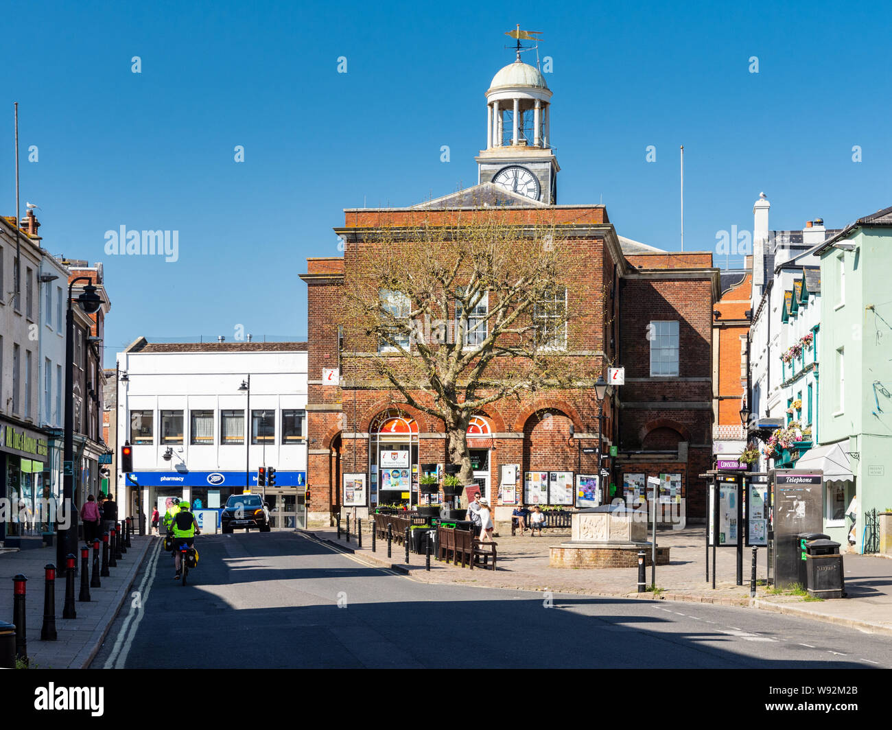 Bridport town hall clock tower hires stock photography and images Alamy