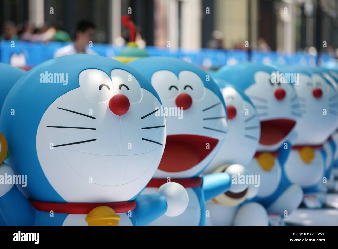 View of models of Doraemon, a famous Japanese cartoon character, at an  exhibition in Shanghai, China, 26 April 2013 Stock Photo - Alamy