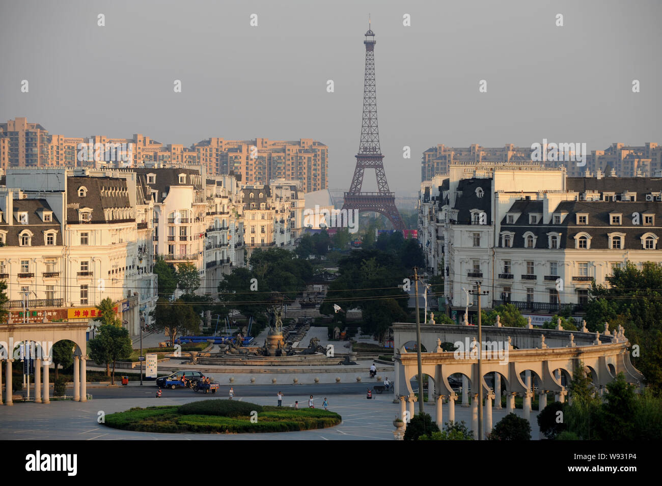 The halfsized copy of Eiffel Tower and Parisianstyle architectures