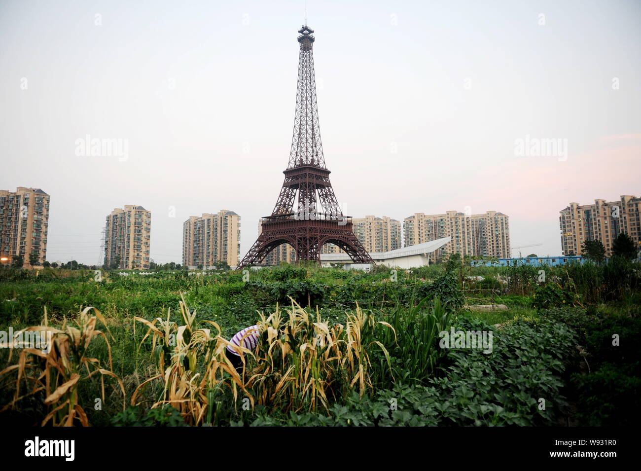 Tianducheng China Is Suburb Of Hangzhou Zhejiang Province Eiffle Tower Is A  Life Size Replica Of Paris France Stock Photo - Download Image Now - iStock