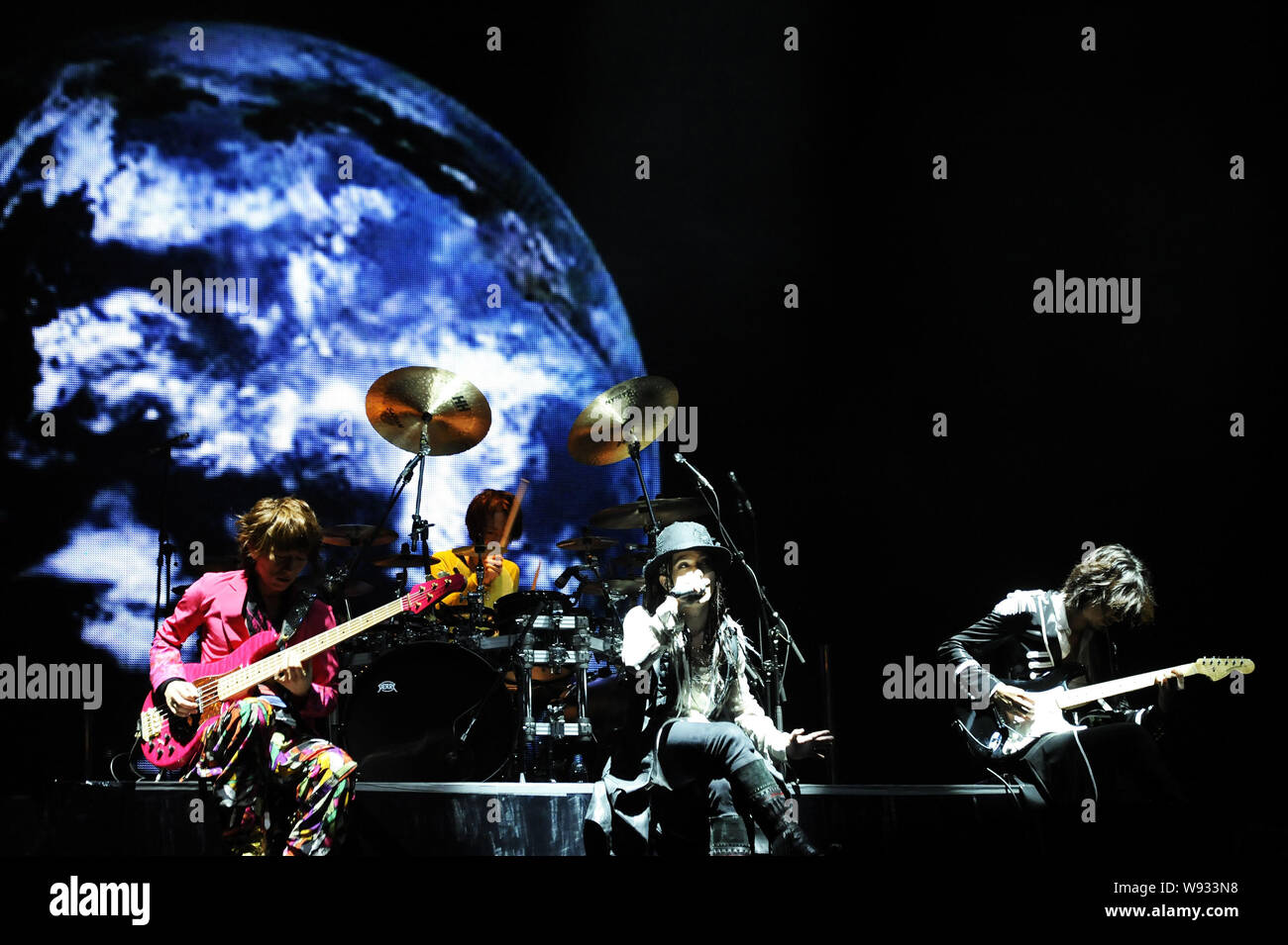 Japanese Rock Band Larc En Ciel Performs At A Concert During Its World Tour In Hong Kong China 4 March 12 Stock Photo Alamy