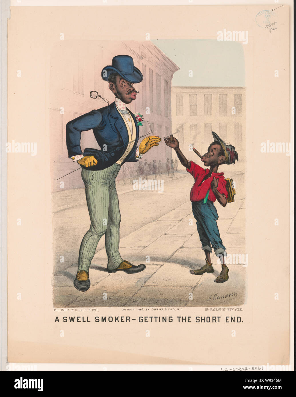 A  swell smoker--getting the short end Stock Photo