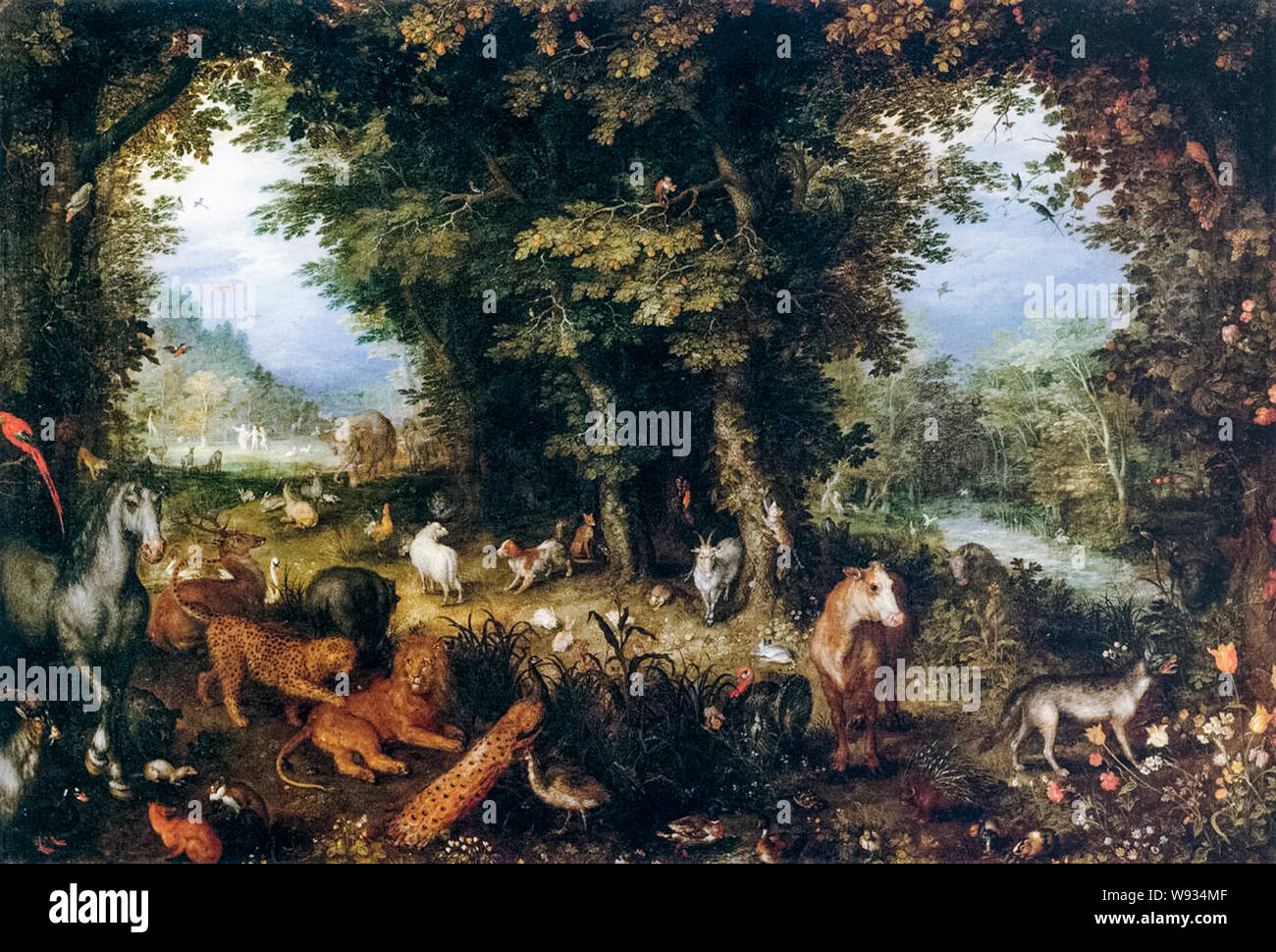 Jan Brueghel the Elder, Earth or The Earthly Paradise, painting, 1607-1608 Stock Photo