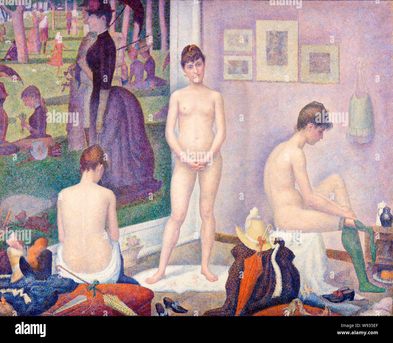 Georges Seurat, painting, Models, 1886-1888 Stock Photo