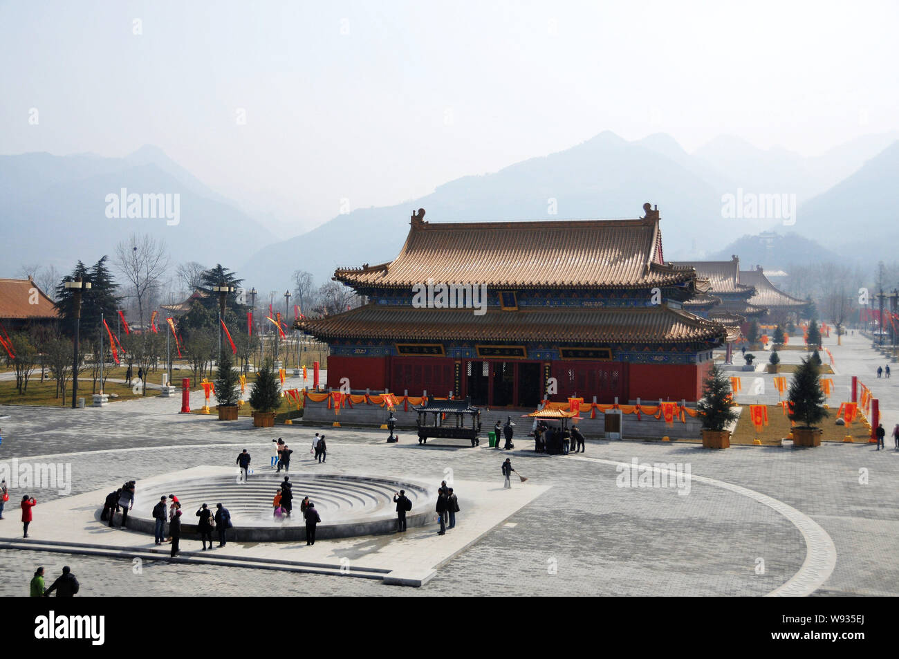 FILE--View of the Taoism culture zone by XiAn Qujiang Cultural Tourism Co.,  Ltd. in Louguantai, Zhouzhi county, and in XiAn city, west Chinas Shaaa  Stock Photo - Alamy
