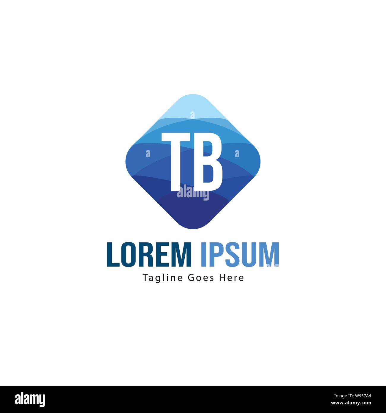 Initial TB logo template with modern frame. Minimalist TB letter logo ...