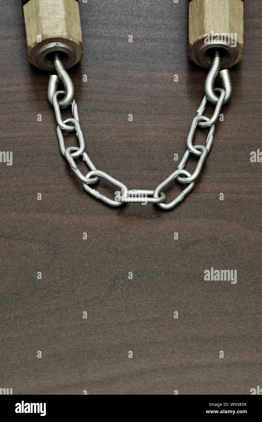 Martial arts nunchaku weapon Stock Photo Alamy