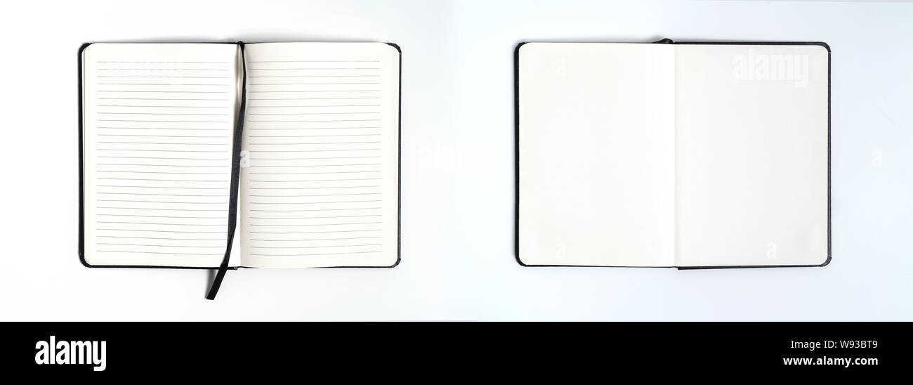 black notebook on white background with clipping path Stock Photo Alamy