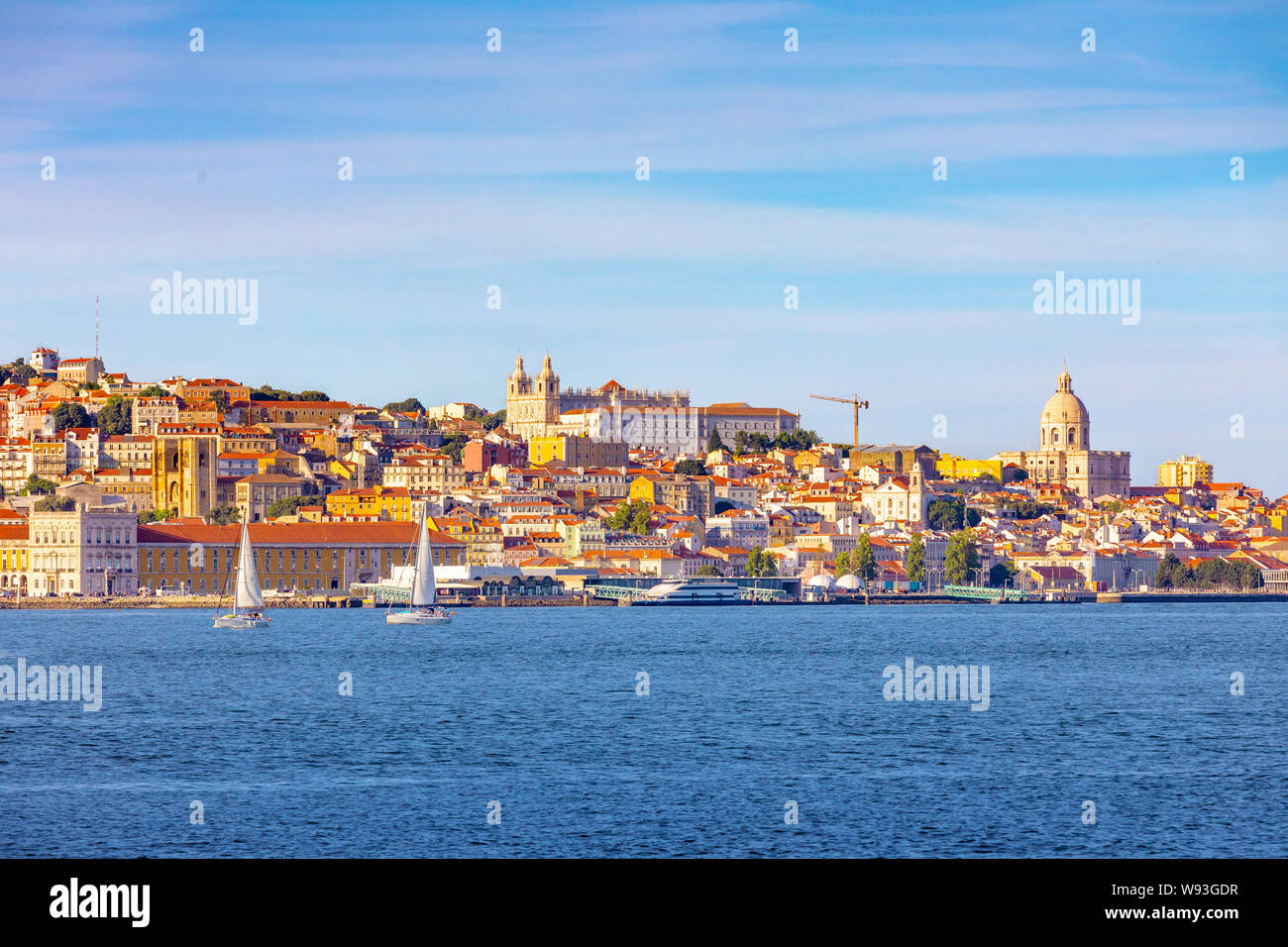 Lisbon, Portugal skyline on the Tagus River Stock Photo