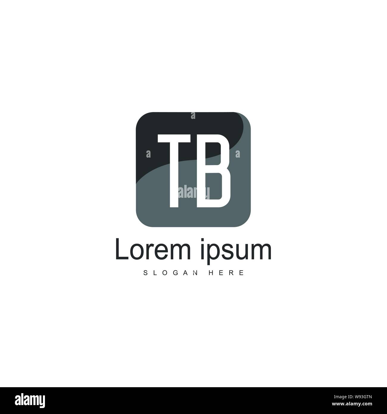 Initial TB logo template with modern frame. Minimalist TB letter logo ...