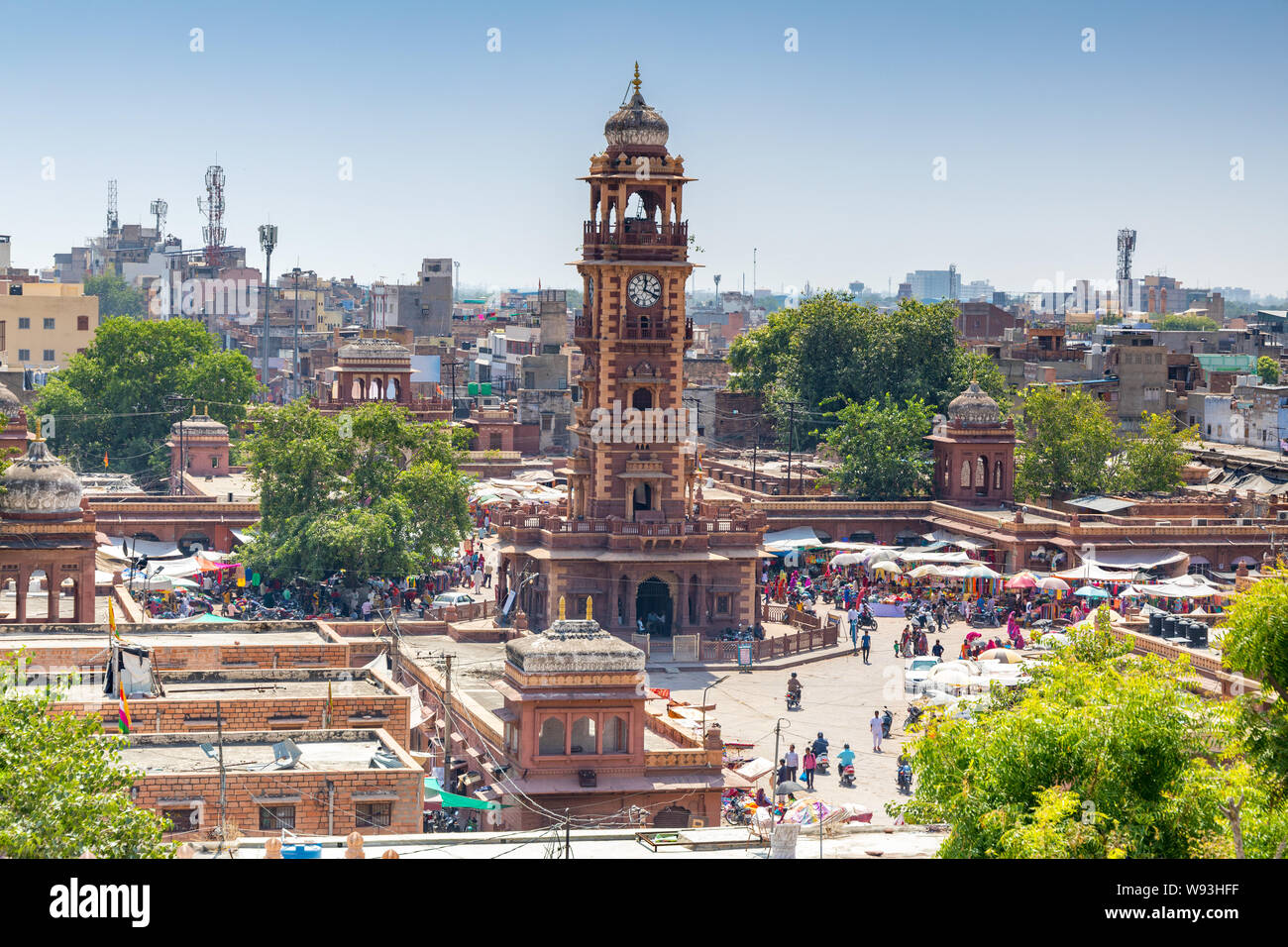 Clock tower in Jodhpur, India Stock Photo Alamy