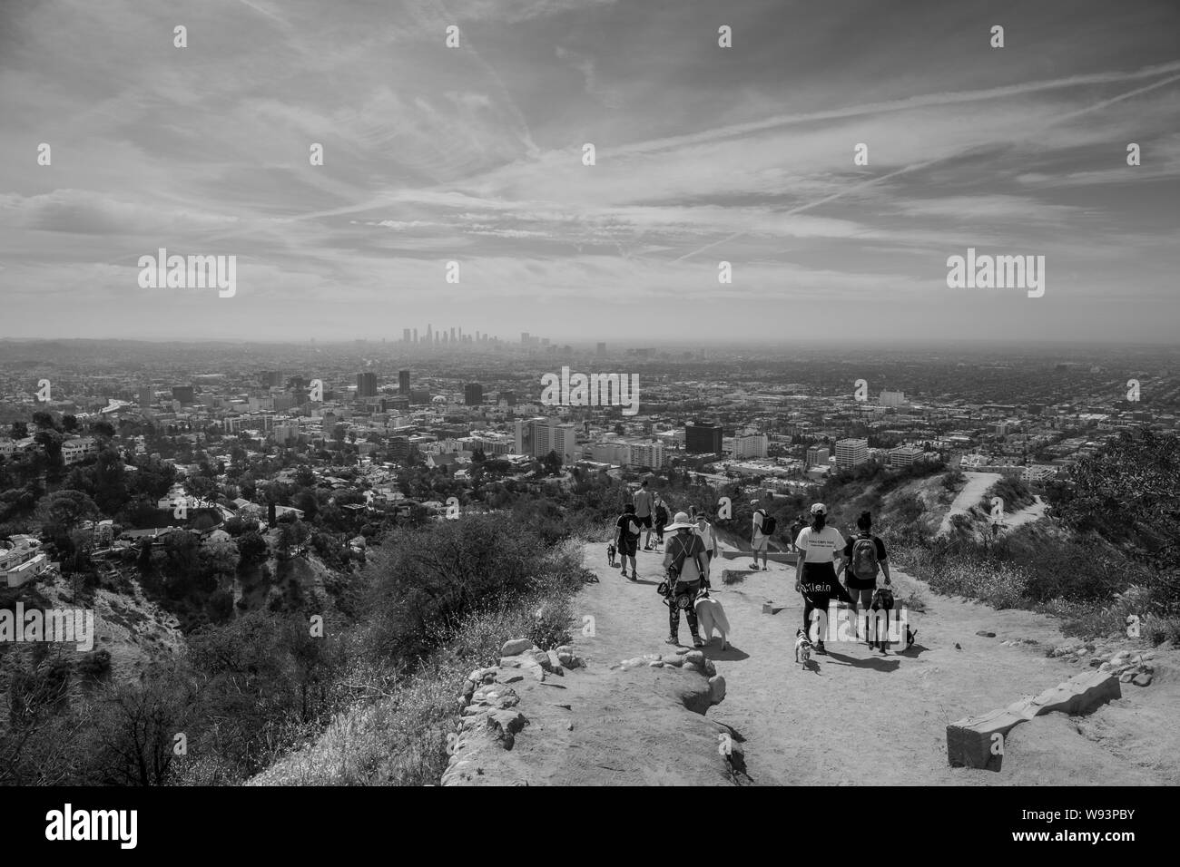 Walking down Runyon Canyon in Los Angeles Stock Photo Alamy