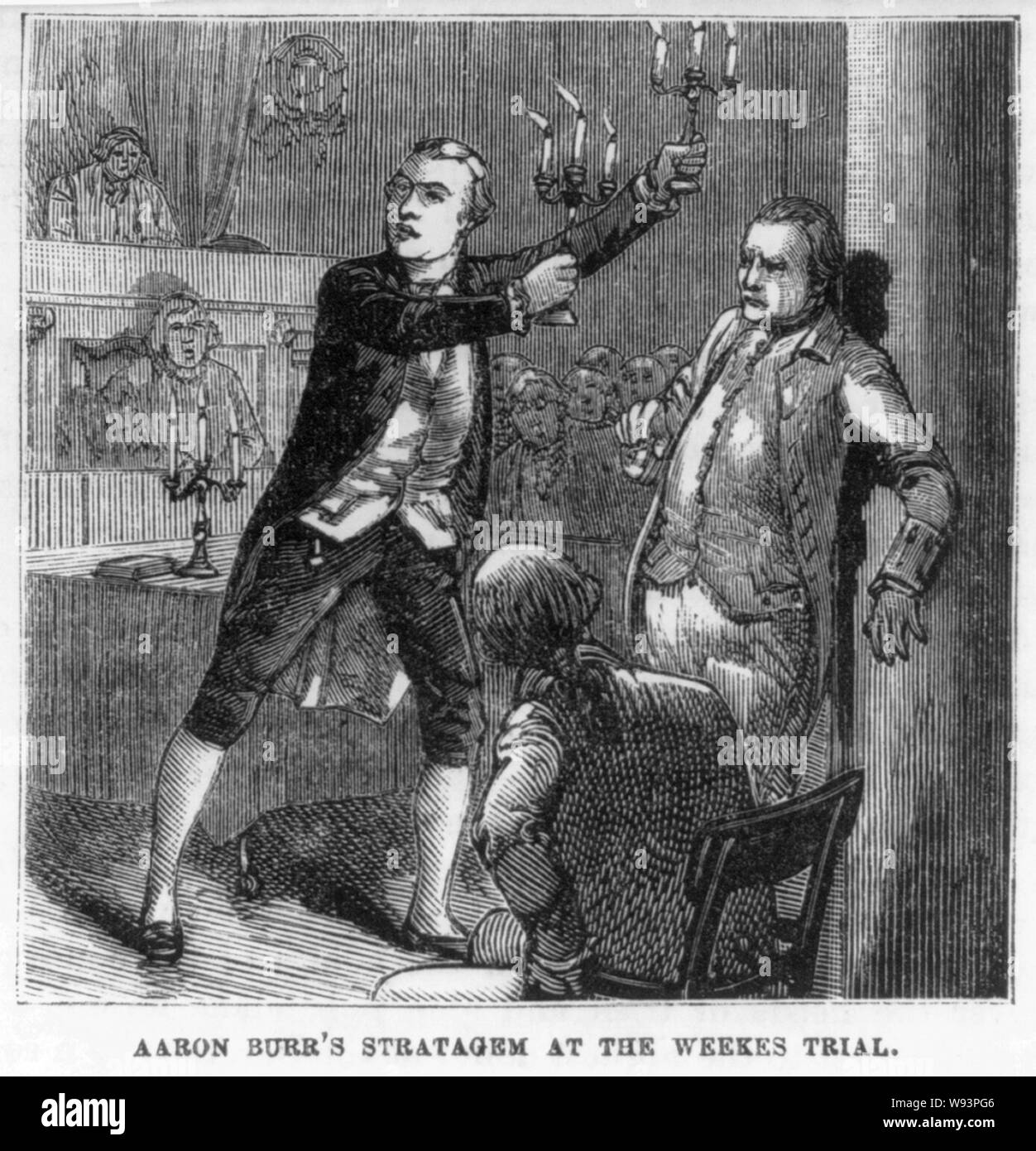 Aaron Burr's strategim at the Weeks i.e. Levi Weeks trial Stock Photo