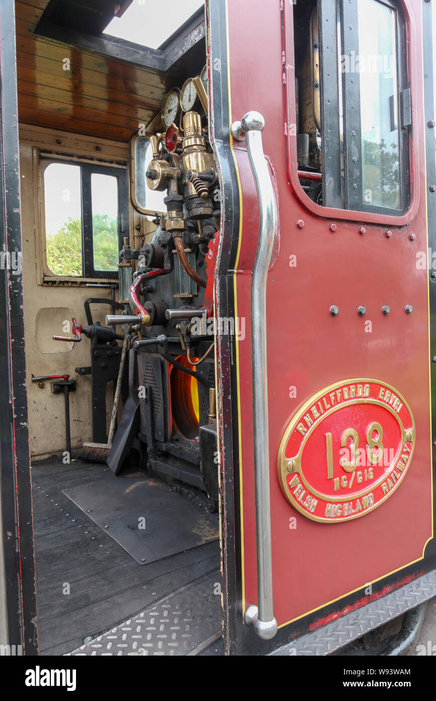 WHR. Welsh highland railway steam engine Stock Photo