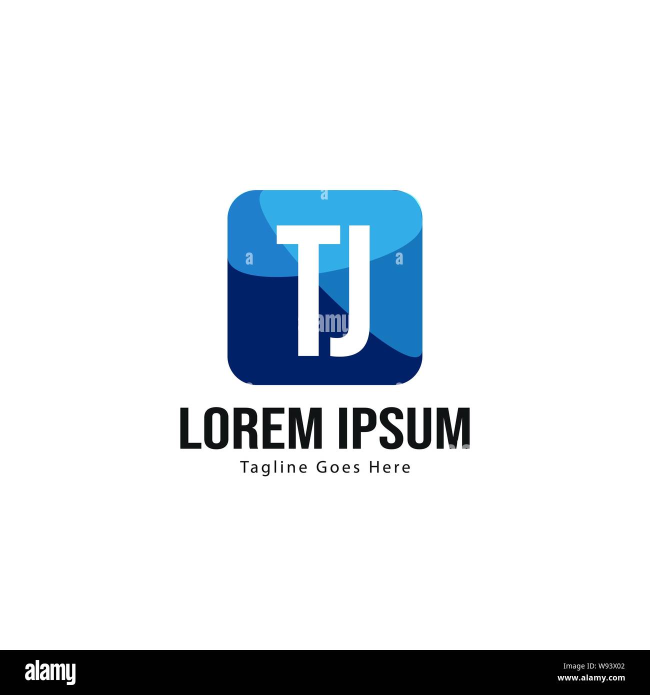 Initial TJ logo template with modern frame. Minimalist TJ letter logo ...