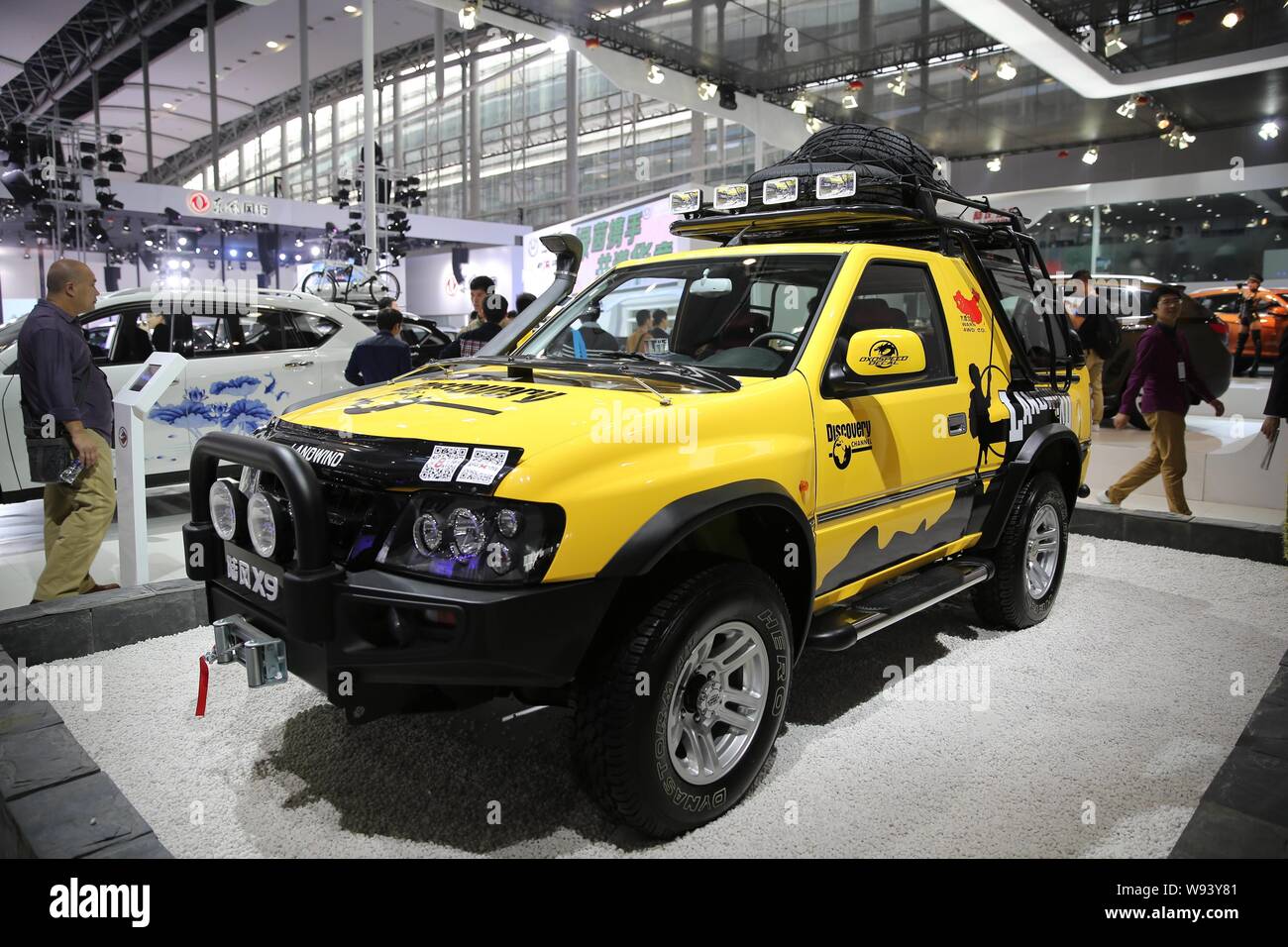 A Landwind X9 is displayed during the 11th China (Guangzhou) International Automobile Exhibition, known as Auto Guangzhou 2013, in Guangzhou city, sou Stock Photo