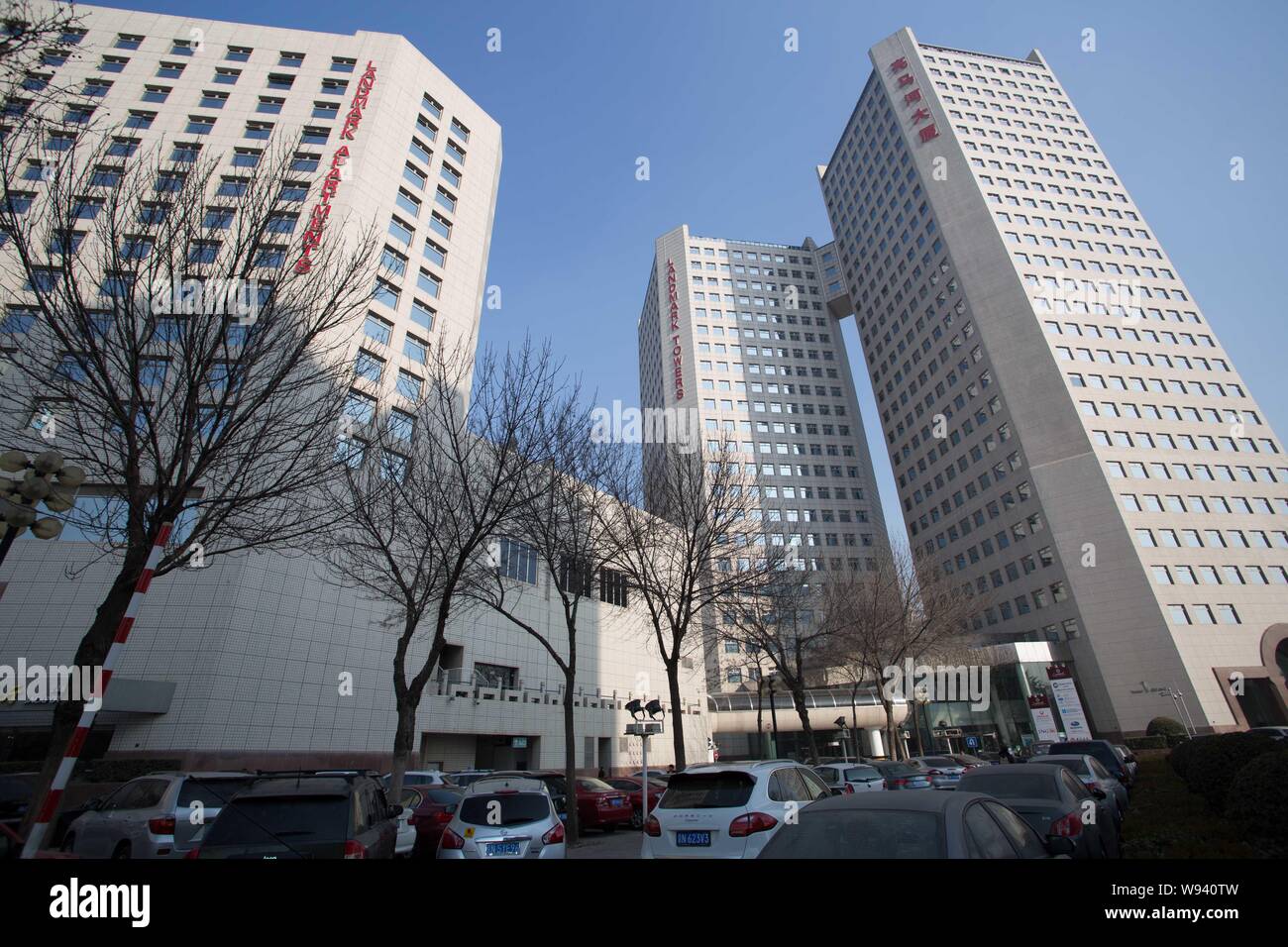 View of Landmark Towers where the office of the German Chamber of Commerce and the Delegation of German Industry and Commerce in is located in Beijing Stock Photo