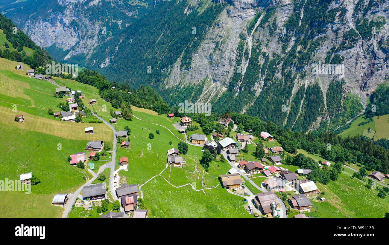 Swiss alps aerial view hi-res stock photography and images - Alamy