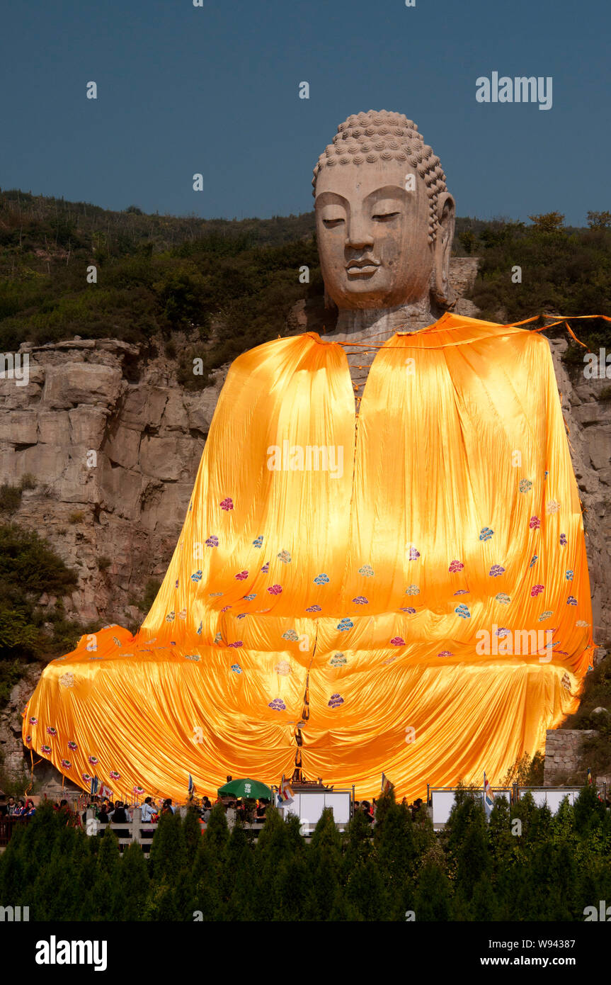 The Mengshan Buddha, Chinas oldest stonecarved Buddha statue, has been