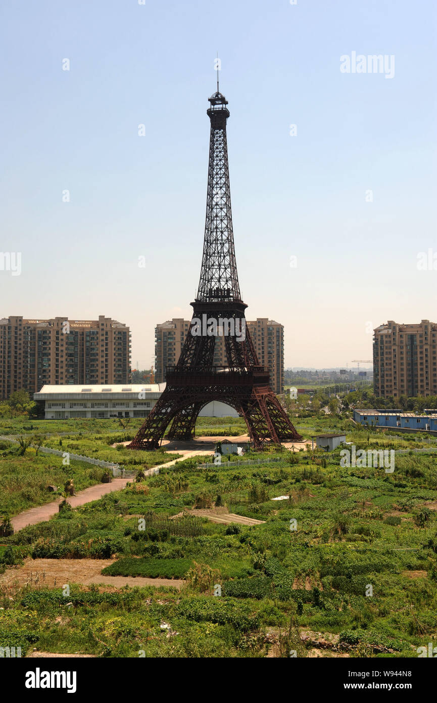 Tianducheng China Is Suburb Of Hangzhou Zhejiang Province Eiffle Tower Is A  Life Size Replica Of Paris France Stock Photo - Download Image Now - iStock