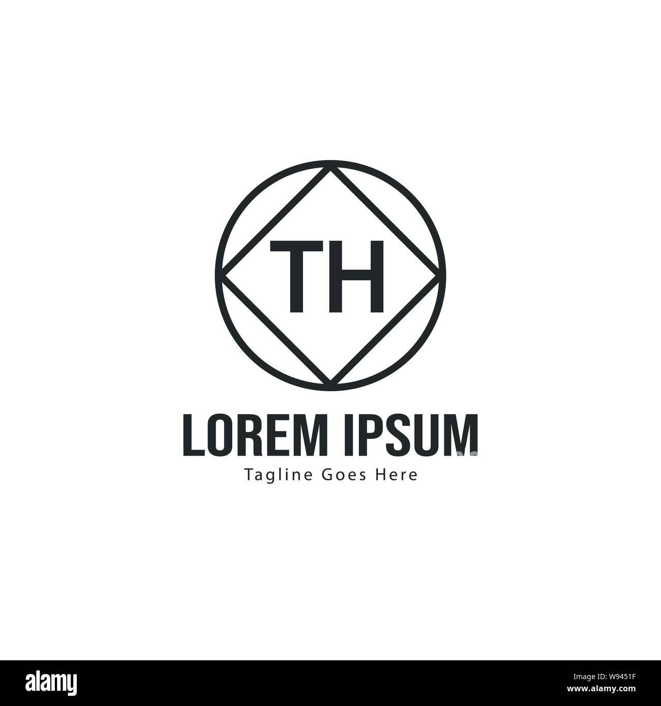 Th brand logo Black and White Stock Photos & Images - Alamy