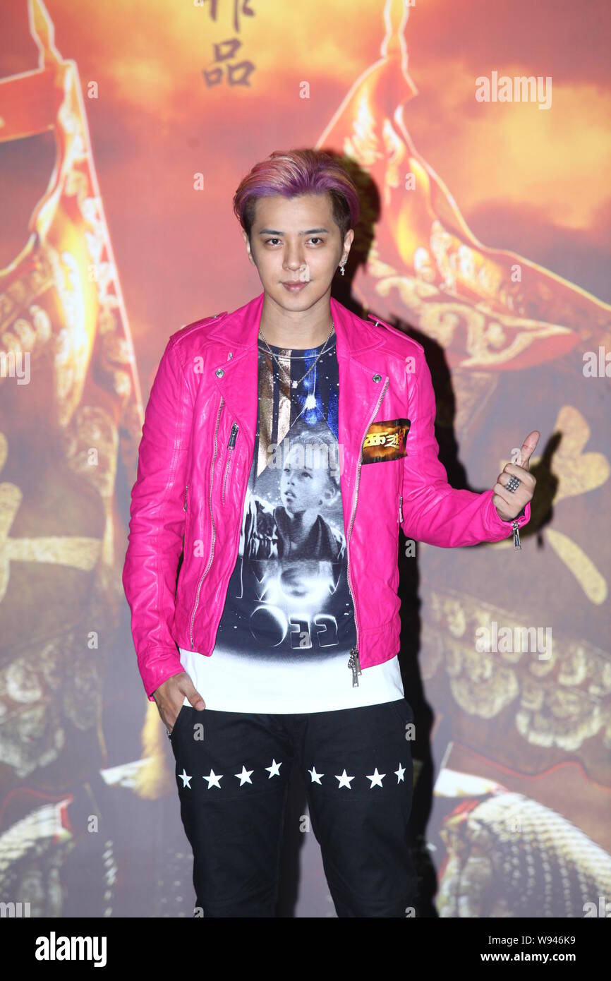 Hong Kong actor and singer Show Lo poses during the press conference of the new movie, Odyssey, in Hong Kong, 8 January 2013. Stock Photo