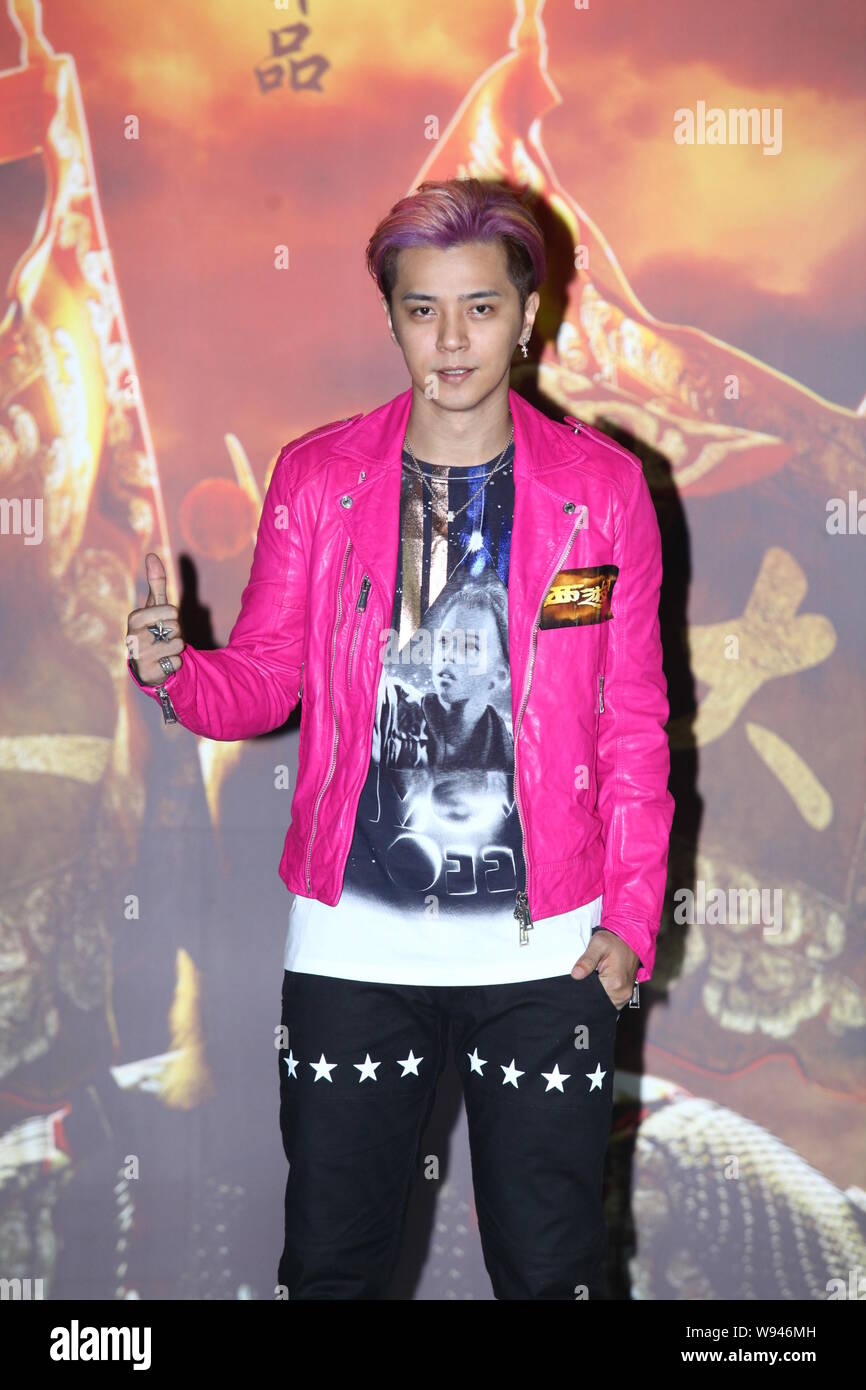 Hong Kong actor and singer Show Lo poses during the press conference of the new movie, Odyssey, in Hong Kong, 8 January 2013. Stock Photo