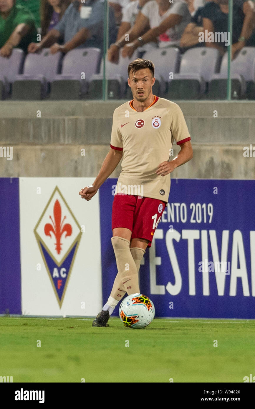 Martin Linnes (Galatasaray) during the pre-season friendly match between Fiorentina 4-1 Galatasaray at Artenio Franchi Stadium on August 11, 2019 in Firenze, Italy. Credit: Maurizio Borsari/AFLO/Alamy Live News Stock Photo