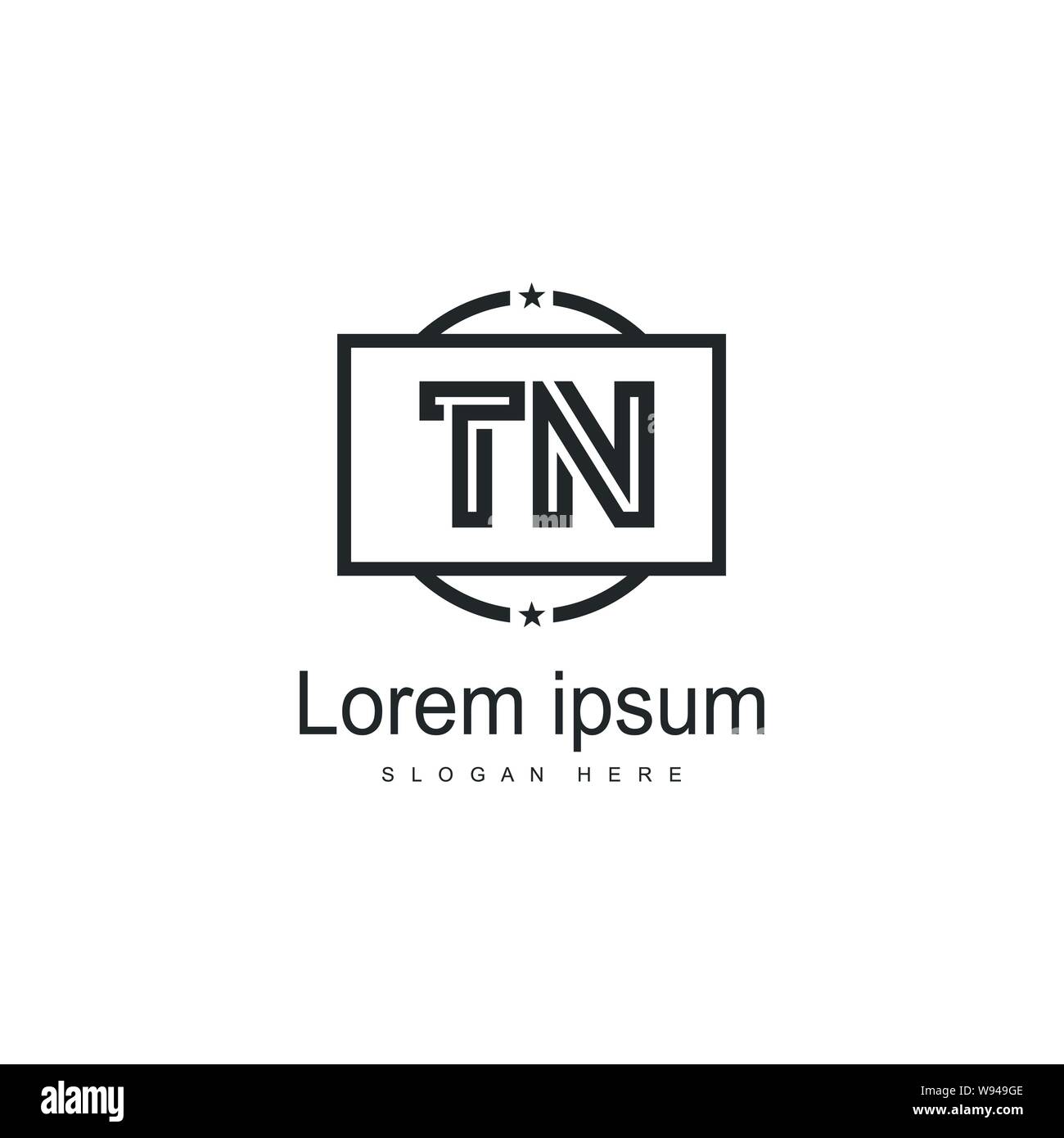 Letter tn logo Black and White Stock Photos & Images - Alamy