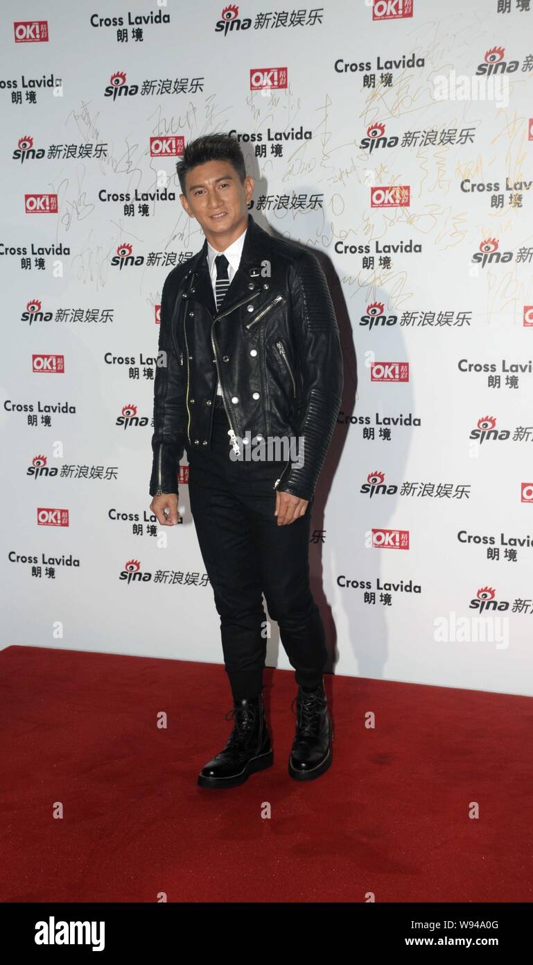 Taiwanese actor Nicky Wu poses on the red carpet for a celebrity event