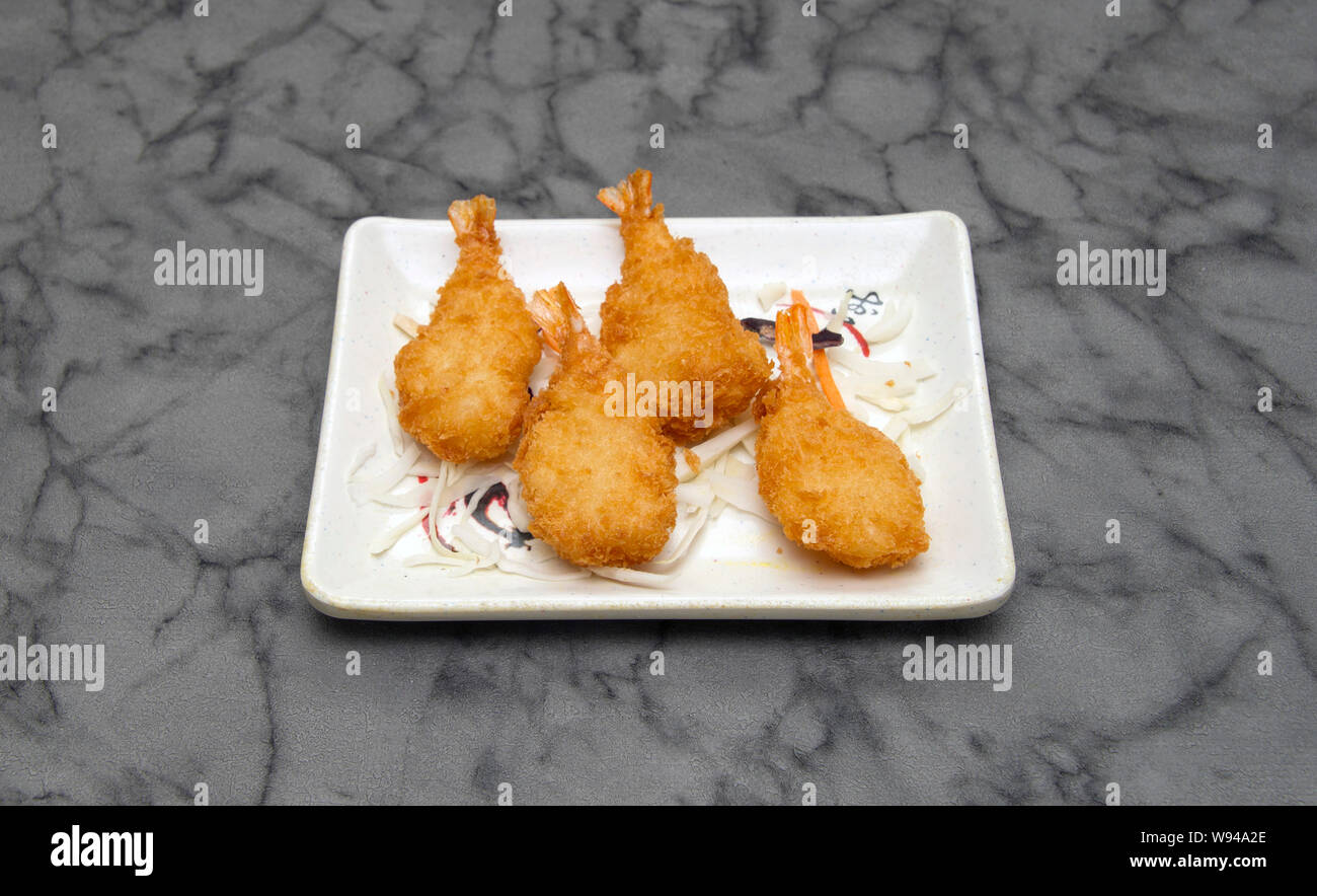 Chinese food. Butterfly king prawns Stock Photo Alamy