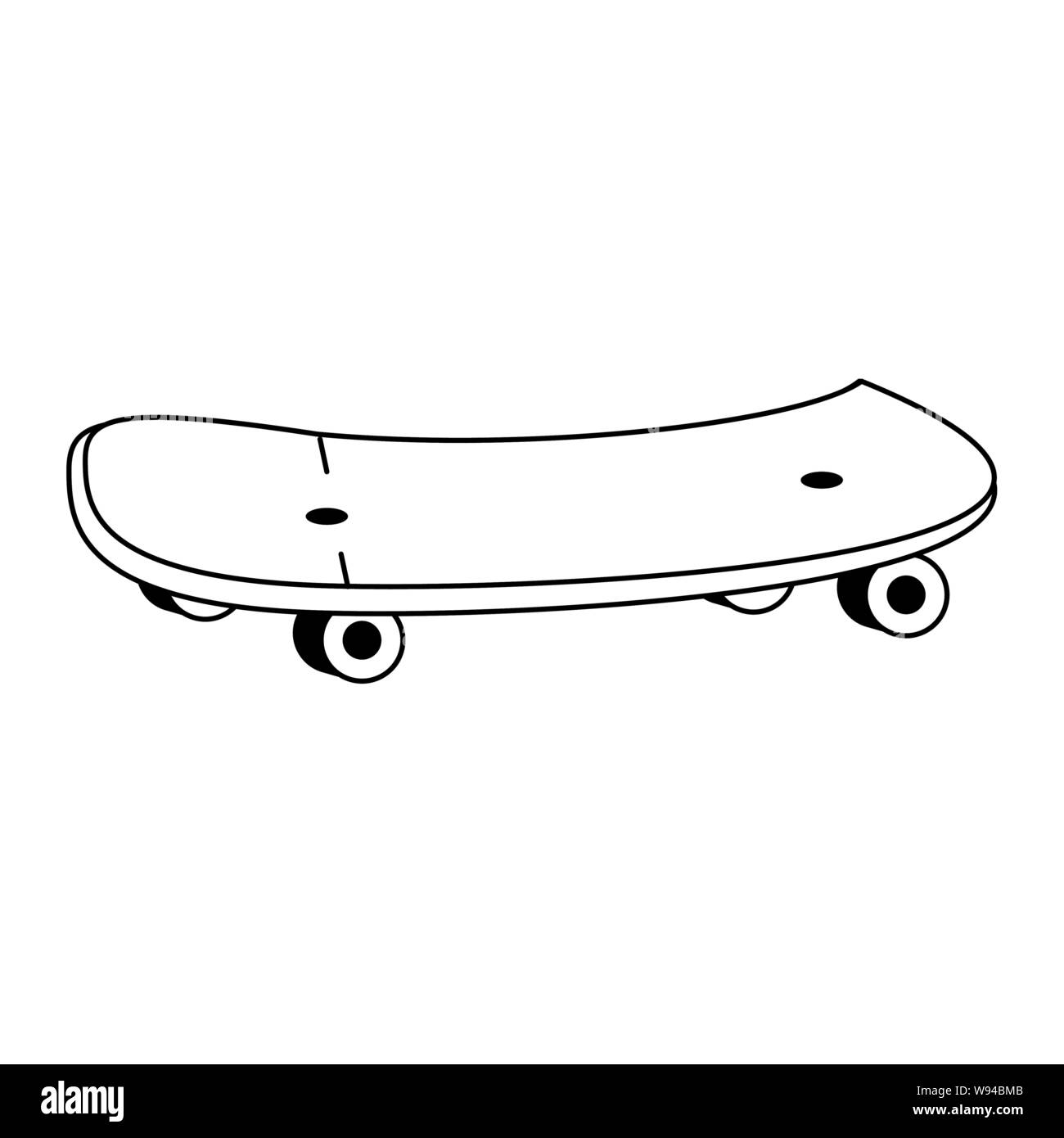 skateboarding extreme sport exercise cartoon in black and white Stock  Vector Image & Art - Alamy