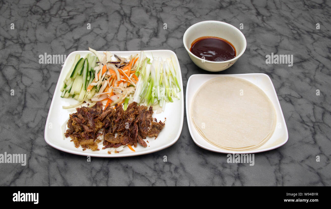 Chinese food. Aromatic crispy duck Stock Photo - Alamy