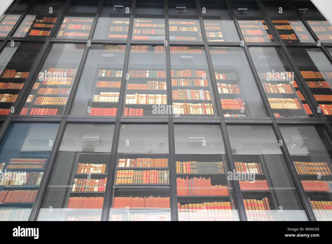 Big book shelf at British Library London UK Stock Photo - Alamy
